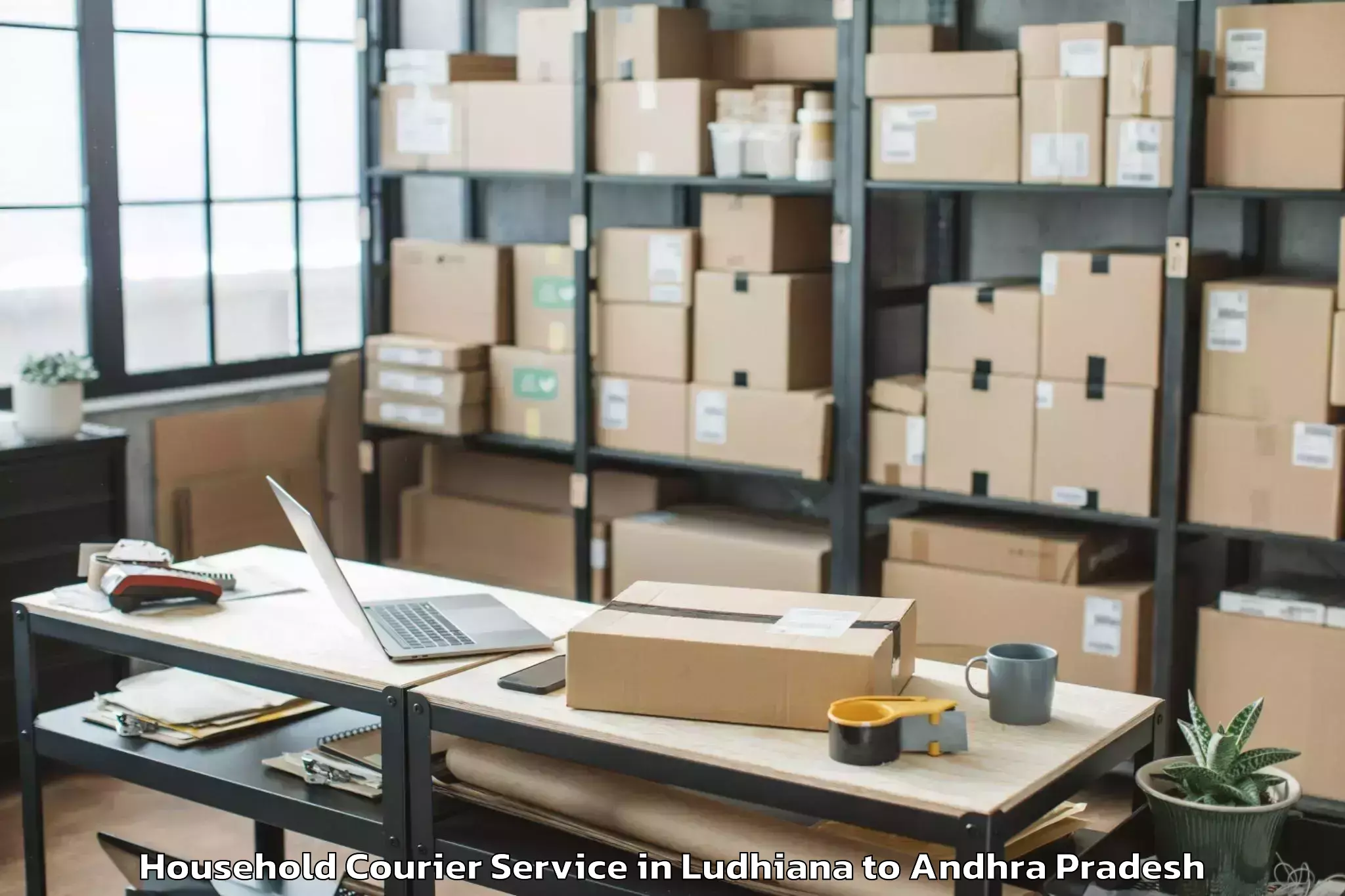 Easy Ludhiana to Gangavaram Port Household Courier Booking